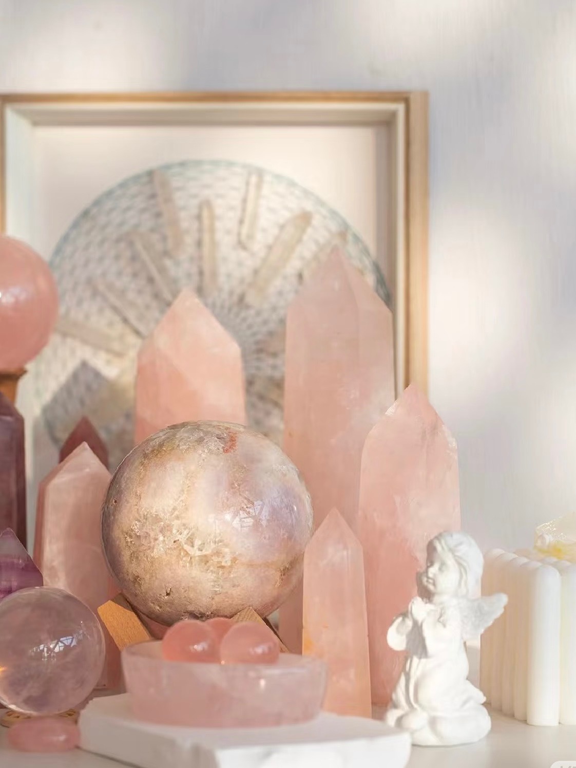 Couples meditation with crystals