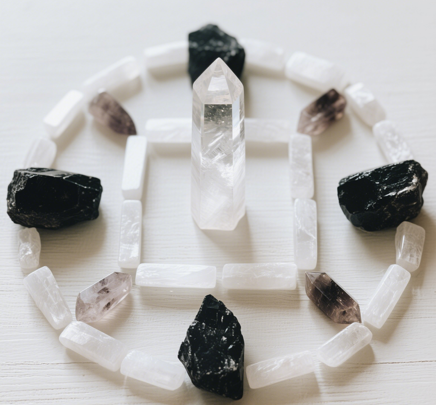 Sample protection crystal grid layout