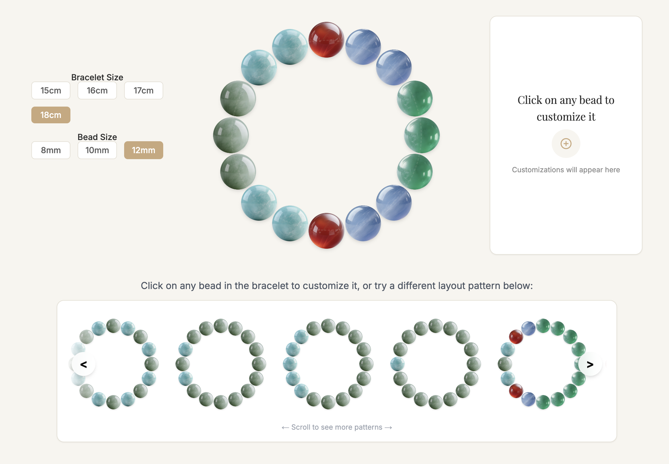 Close-up of a person's hands assembling a custom crystal jewelry piece